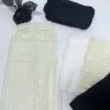 Black socks for women spring and summer, thin vertical striped small flower thin leg coverings, thick and wide leg coverings, mid-calf lace hot girl calf socks Item Picture